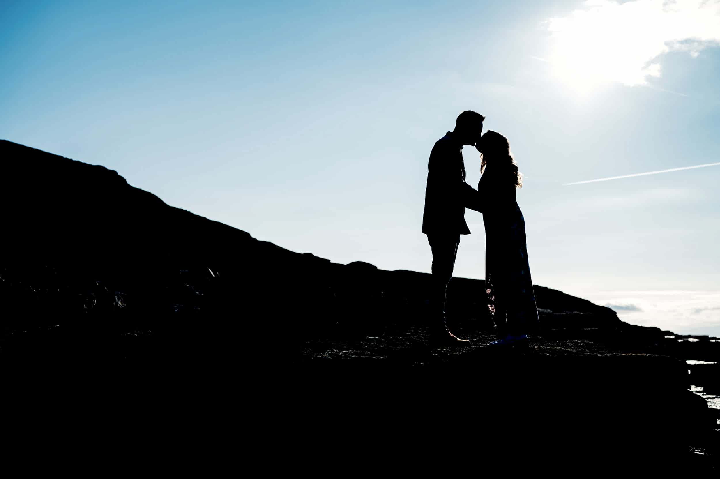sun set kiss at ogmore beach