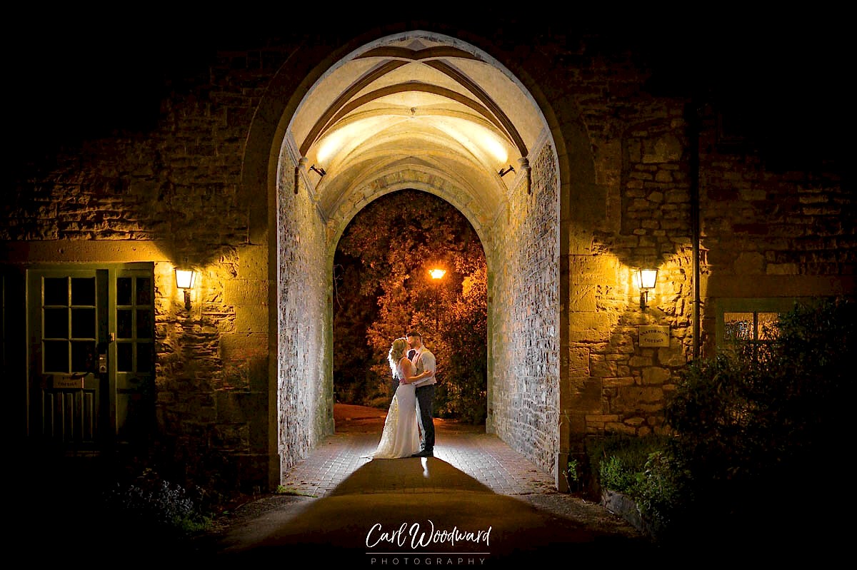 St Pierre Wedding Venue Bride and Groom night Portraits