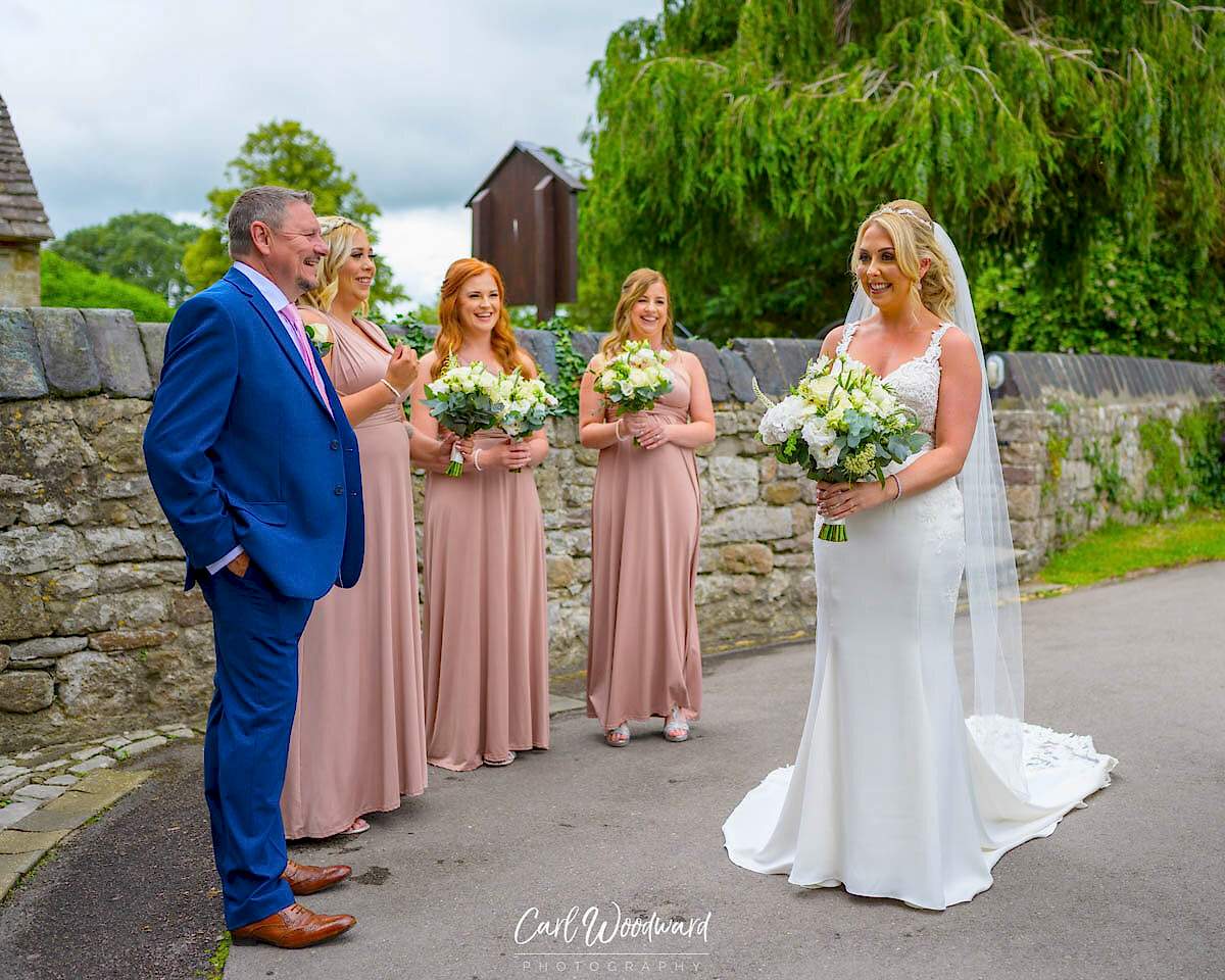 Bride with her Father  at St Pierre Wedding Venue.